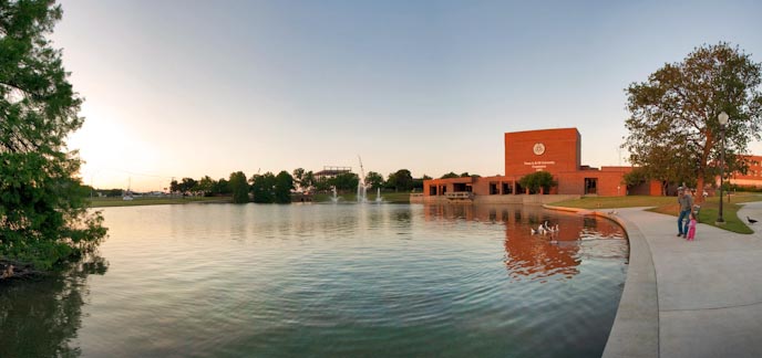 Gee lake and the Performing Arts Center