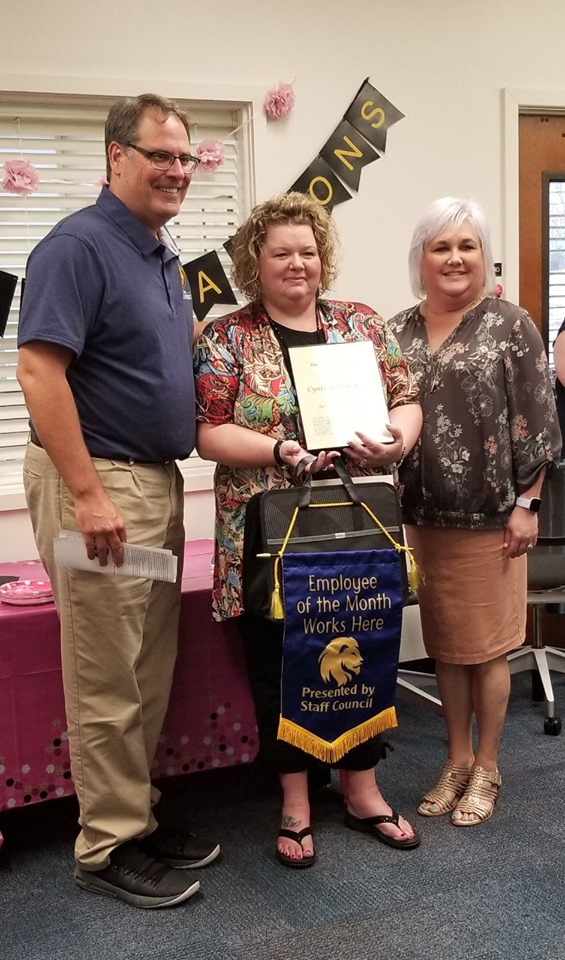Cynthia Todhunter July 2019 Employee of the Month