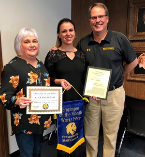 Alice Wik-Crosby October 2018 Employee of the Month