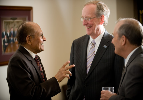 Picture of Dr. Chopra with President Dan Jones