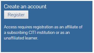 Creating an account in CITI