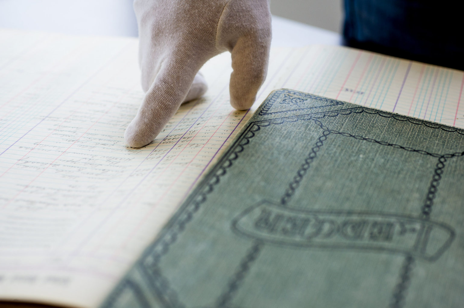 Historian examine an historical document.