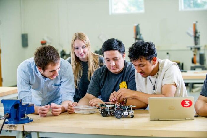 Students working on Electrical Technology