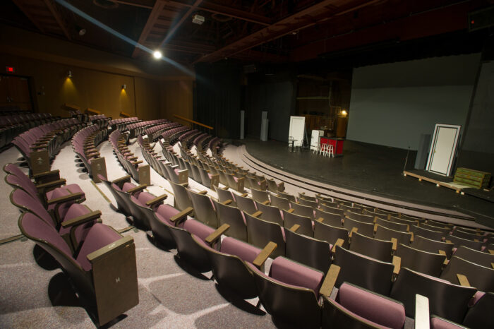 Empty theater at Texas A&M University- Commerce.