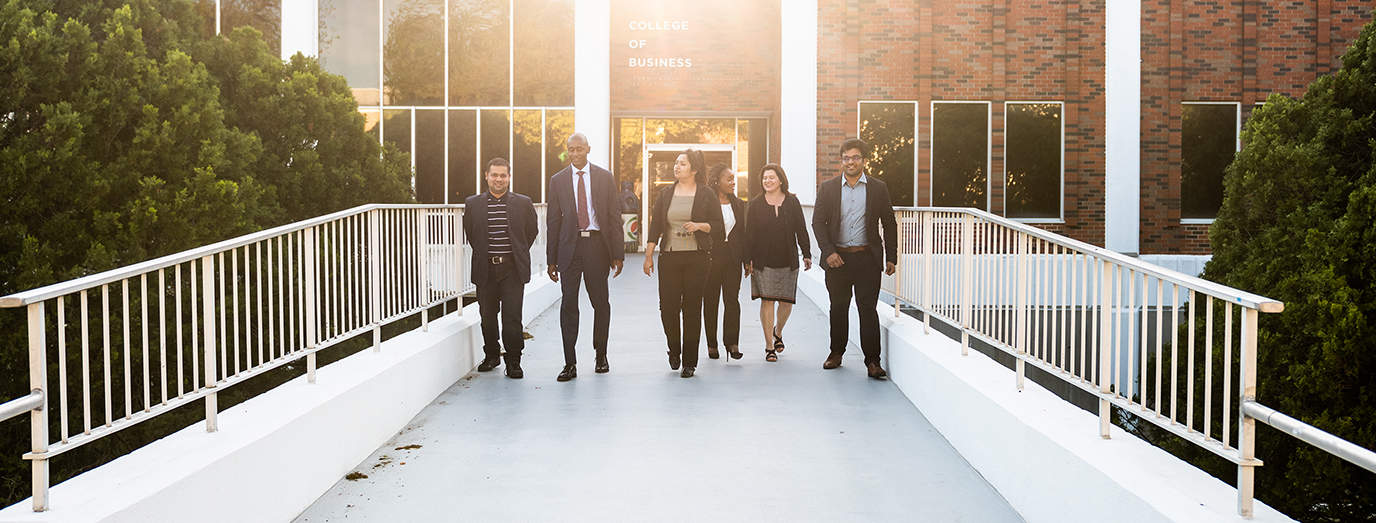 business students outside