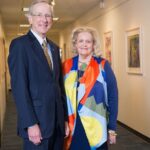 Jo Ann Durham with A&M-Commerce President Dan Jones