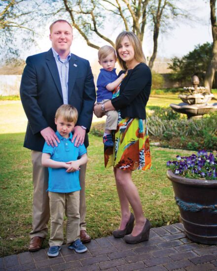 Ryan Ivey with his family