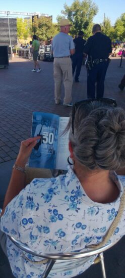 old women reading book