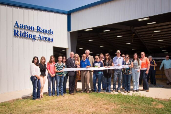 group students background Aaron ranch riding arena