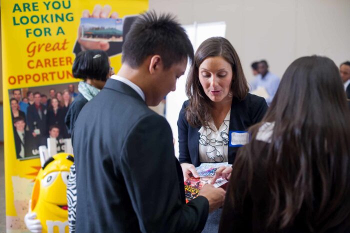 Students at a Career Fair