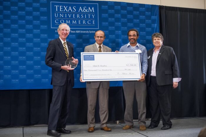 Allan D.headley receiving award