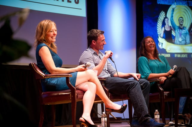 Ryan Lochte,Misty May-Treanor and Linda Cohn.