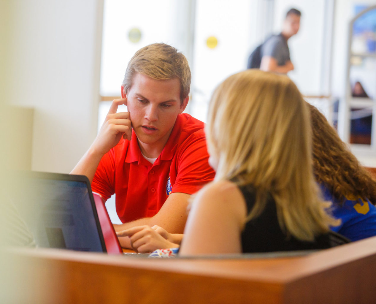 Students working from computers.