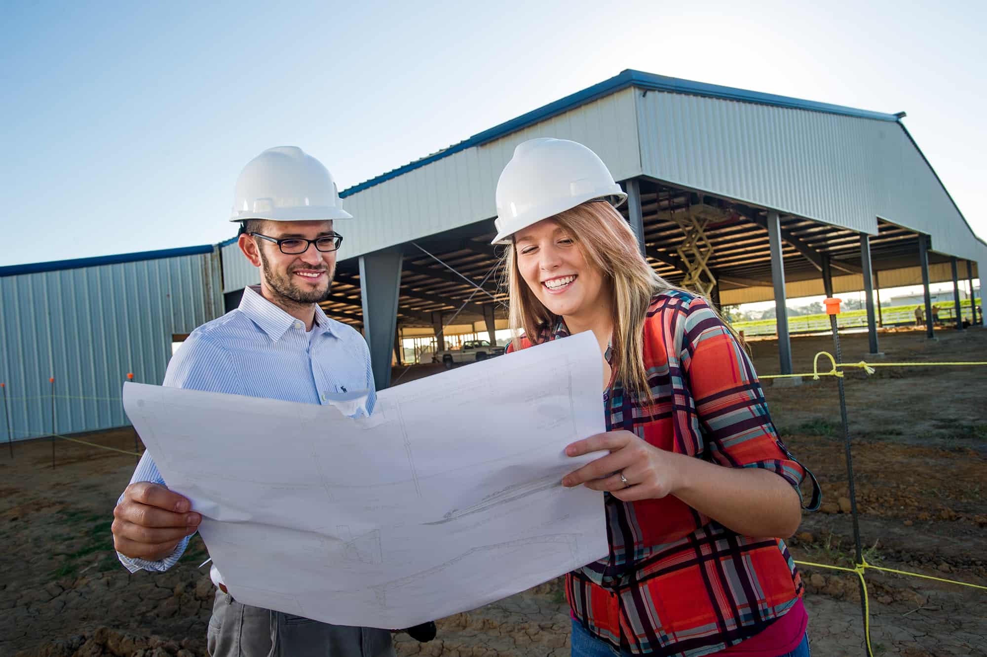 Female wearing a hardhat.