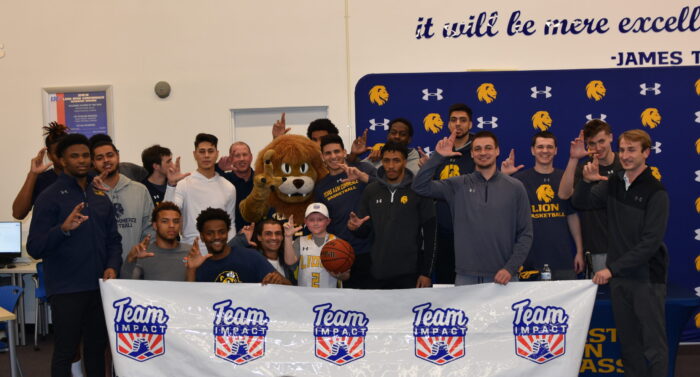 Emerson DePaz was signed to the Lion men's basketball team through a partnership with Team IMPACT