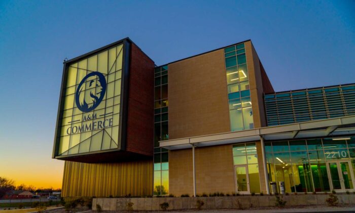 A&M-Commerce Nursing and Health Sciences building.