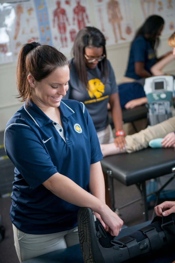 Exercise Science student during a practical course.