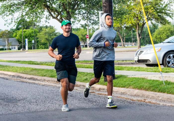 Two men running at Dan Jones 5k and fun run