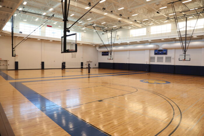 Morris Recreation Center's basketball court.