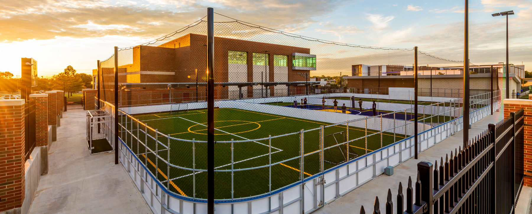 Outdoor fields at the Morris Recreation Center.