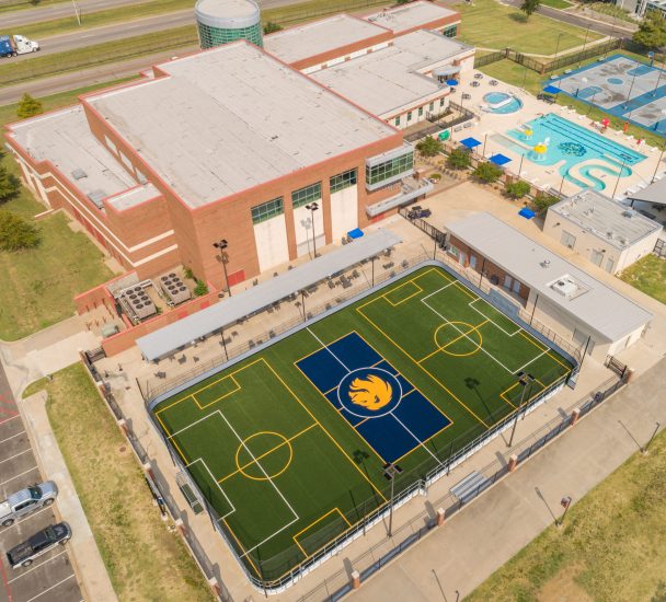 Air view of the Morris Recreation Center.