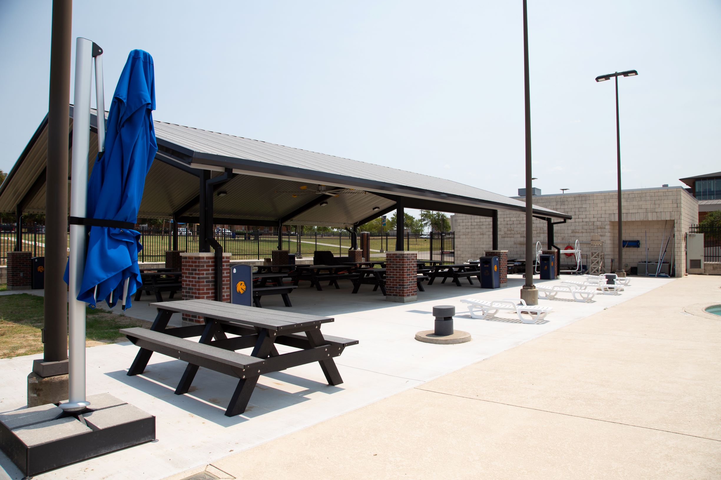 Pavillion at the Morris Recreation Center pool.