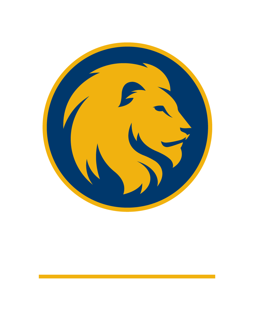 Vertical TAMUC logo on dark background.