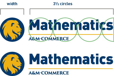 Visual instructions on length of horizontal logos.