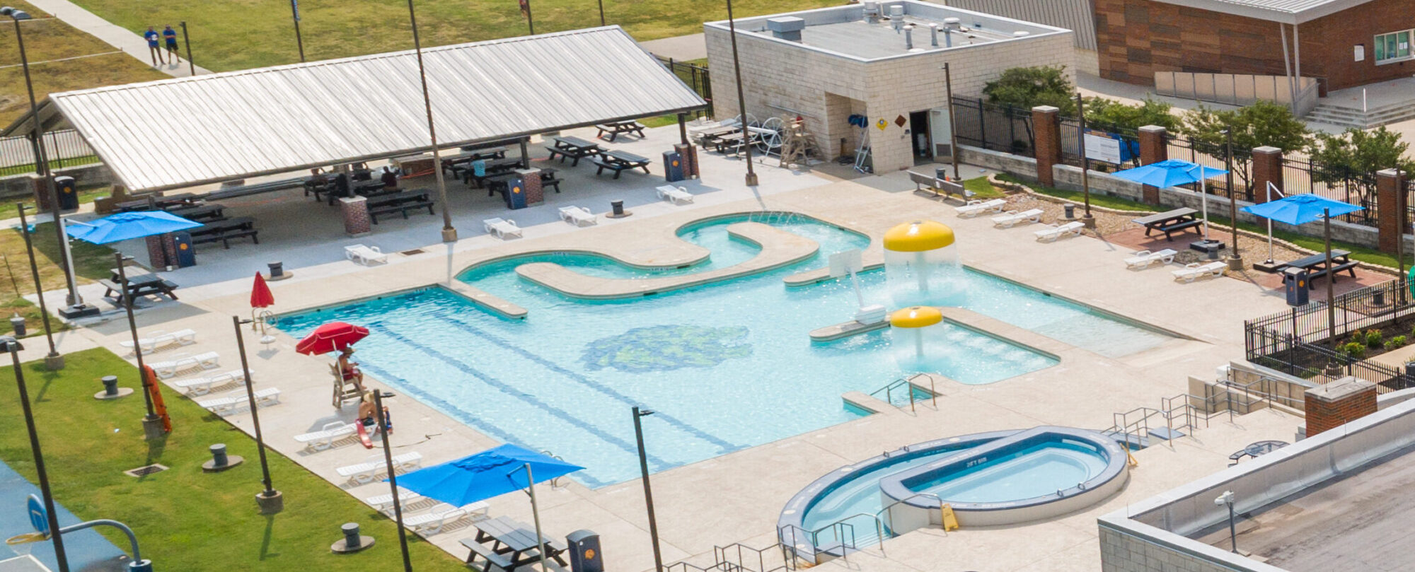 Pool area from the Morris Rec Center.