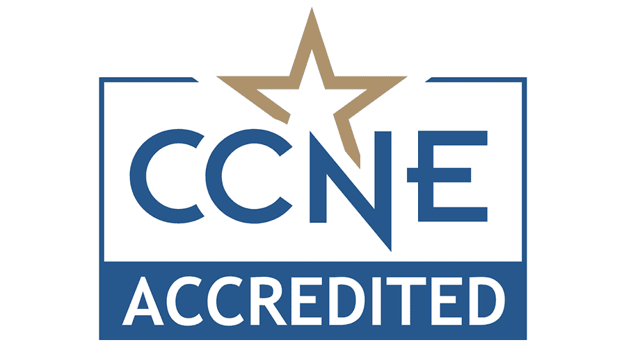 Logo for the nursing education CCNE accreditation.