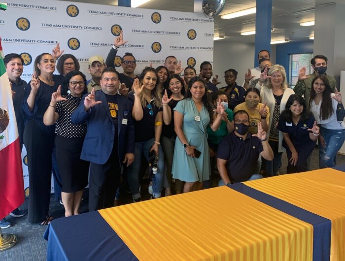 A&M-Commerce employees pose with Mexican consulate officials