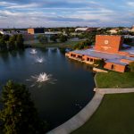 Aerial view of Garvin Lake at A&M-Commerce