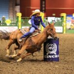 Alyssa Lockhart in the barrel racing competition