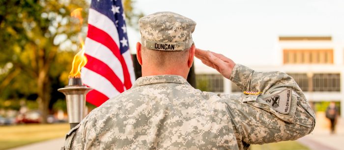 Previous veterans vigil flame lighting