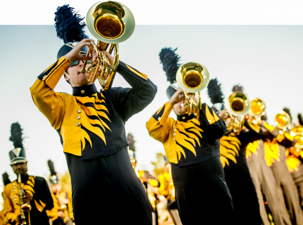 The band performing.