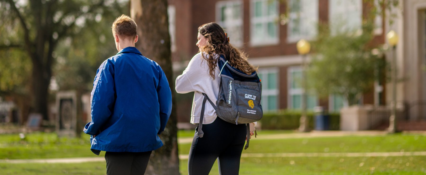 Students walking on campus