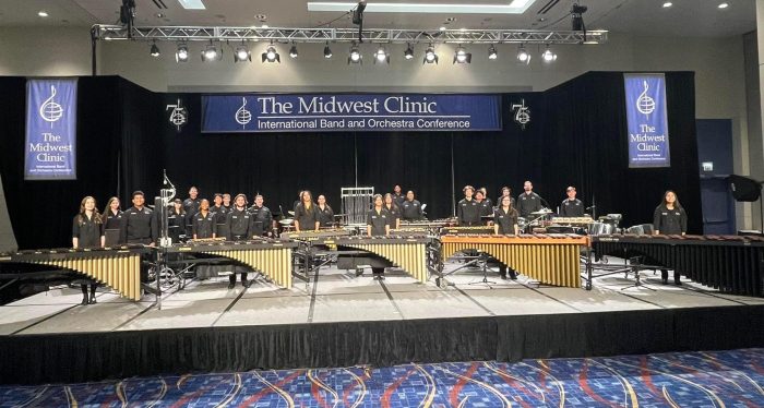 The North Forney Percussion Ensemble directed by alum Jim Gist