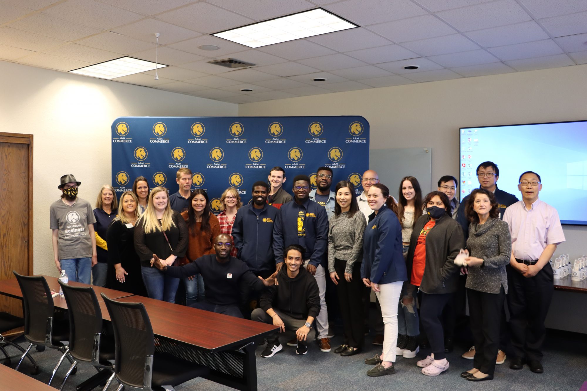 Large group of student in classroom