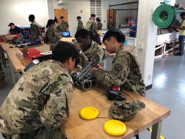 JROTC cadets participate in robotics training at A&M-Commerce