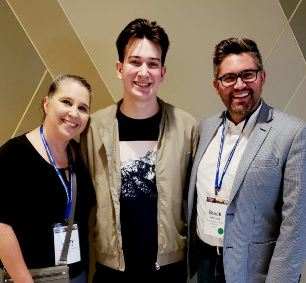 from left: Libby Vanatta, Evan June and Dr. Brock Johnson