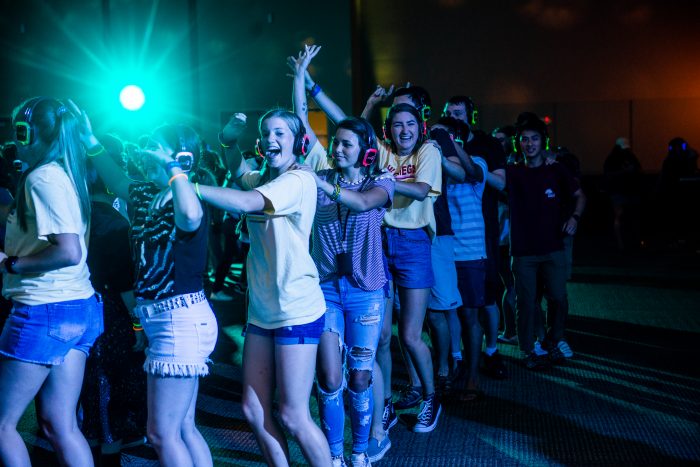 students dancing