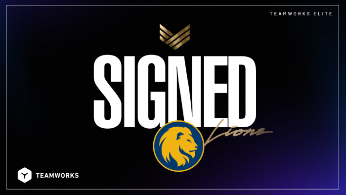 Image stating "Signed Lions" with university's Lion logo.